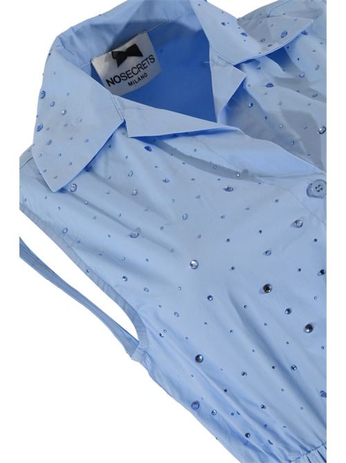 Abito stardust in cotone Celeste NO SECRETS | 261NS224CELESTE